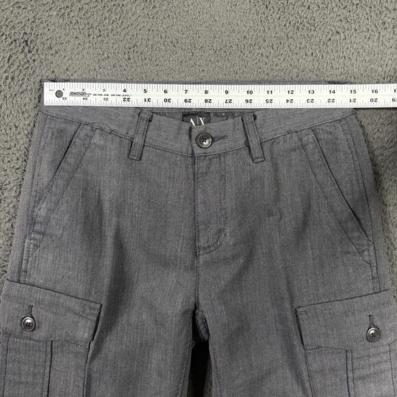 Armani Exchange Pants Mens 30x30 Gray Cargo Pants Slim Fit Wool Blend Designer - Picture 10 of 15